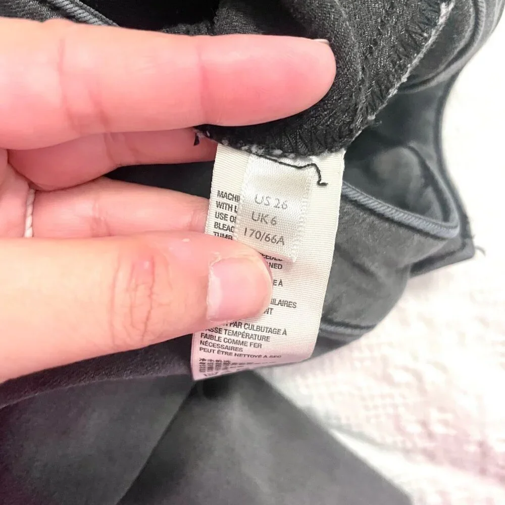 Free People We the Free Just Float On Flare Raw Hem Festival Black Size 26